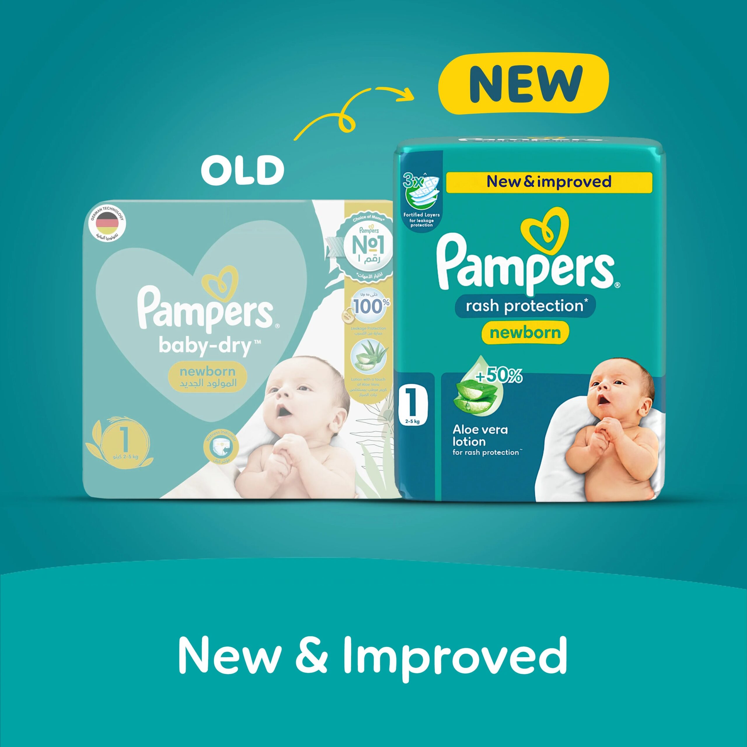 Pampers Baby Diapers Value Pack Size 1 , 66 Pcs Upto 5kg - Image 2