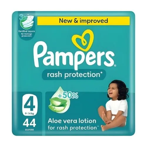 Pampers Baby Diapers Value Pack Size 4 , 44 Pcs Upto 14kg