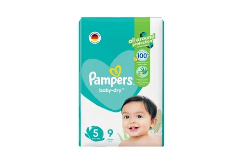 Pampers Rash Protection Size 5, 9 pcs Upto 16kg