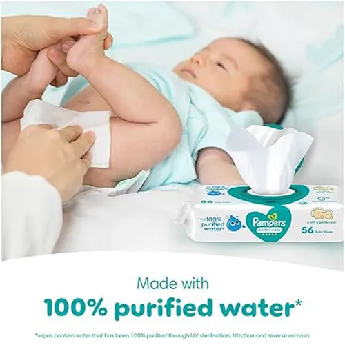 Pampers Sensitive Protect Baby Wipes 56 Wipes - Image 2
