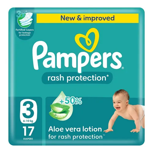Pampers diapers, diaper rash protection with aloe vera cream, size 3, 100 pcs