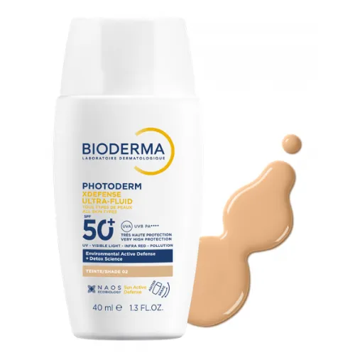 bioderma photoderm XDefense Ultra-Fluid Sunscreen spf 50+ shade 02 40 ml