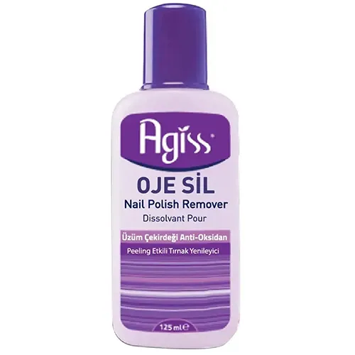 Agiss Nail Polish Remover Grape Seeds Antioxidant 125 ML