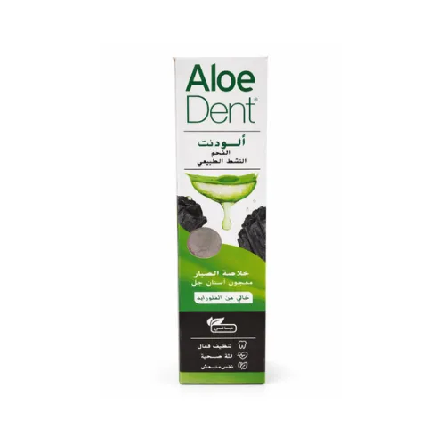 AloeDent Charcoal and Aloe Vera Non-Fluoride Toothpaste Gel, 100ml