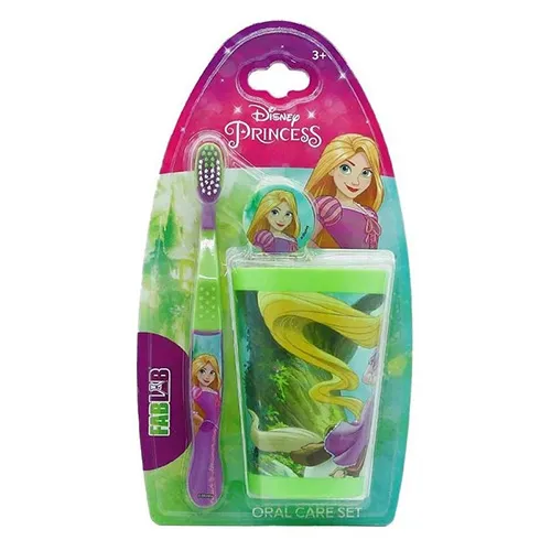Disney FabLab Kids Soft Toothbrush with Cup,Rapunzel