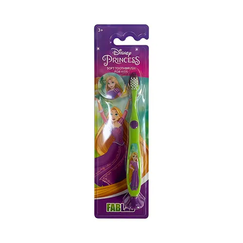Disney FabLab Kids Soft Toothbrush with Lid,Rapunzel