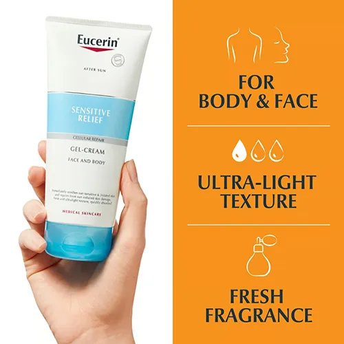 Eucerin Face & Body Gel for Sensitive and Irritated Skin After Sun Exposure, 200 ml - الصورة 4