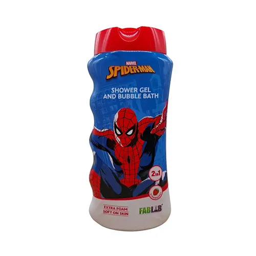 FabLab Spider Man Shower Gel & Bubble Bath For Kids 475ml