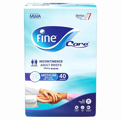 Fine Care Adult Diaper For Heavy Incontinence,Medium, 40 pcs
