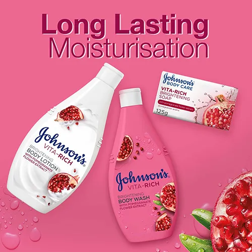 Johnson's Vita-Rich Shower Gel with Pomegranate Blossom Extract, 250ml - Image 2