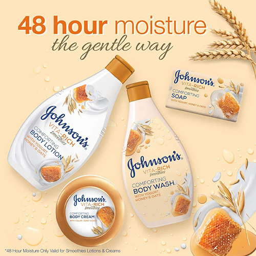 Johnson's Vita-Rich Shower Gel with Yogurt and Honey, 400ml - الصورة 3