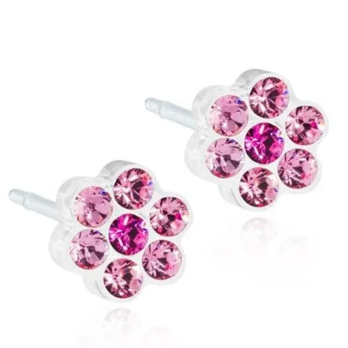 Medical Daisy Light Pink Earrings Blomdahl, 5 mm