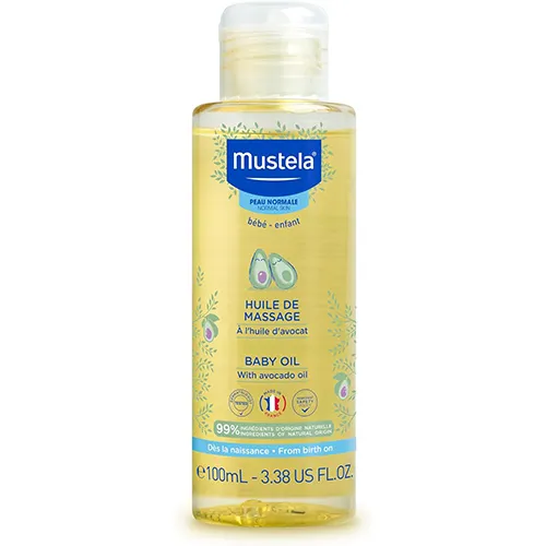 Mustela Baby Moisturizing Body Oil with Avocado, 100 ml