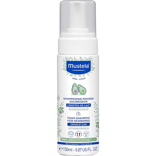 Mustela Tear-Free Foam Shampoo for Newborns, 150 ml