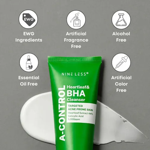 Nineless Heartleaf Acne Cleanser for Blemish-Prone Skin, 120ml - الصورة 4