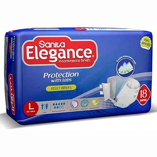 Sanita Elegance Adult Incontinence Briefs,  Large, 18 pcs