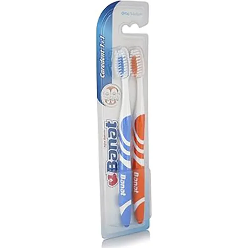 Banat Caredent Medium-Bristle Toothbrush , Assorted Colors