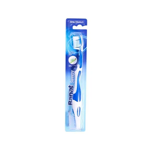 Banat Sweepy Medium Toothbrush , Assorted Colors