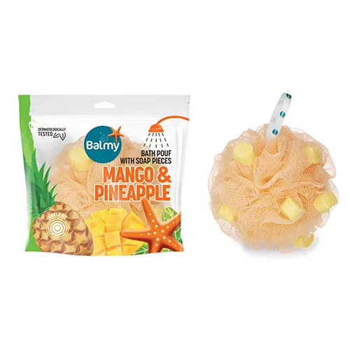 Bath Loofah with Mango & Pineapple Soap Chunks from Palmy, 23.2g