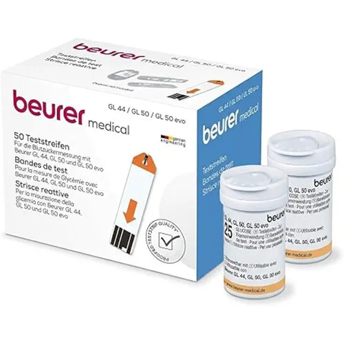 Beurer Blood Glucose Test Strips, 50 Strips, MG 202 - Image 2