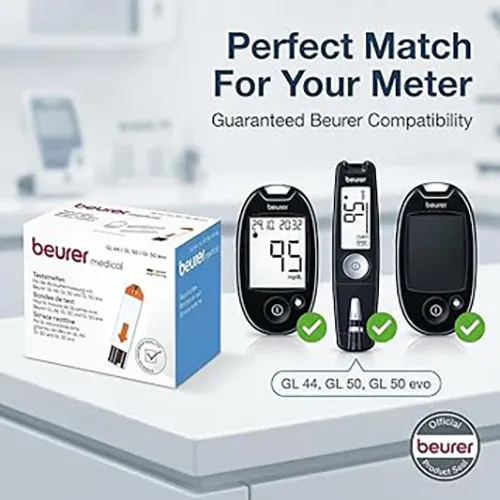 Beurer Blood Glucose Test Strips, 50 Strips, MG 202 - Image 4