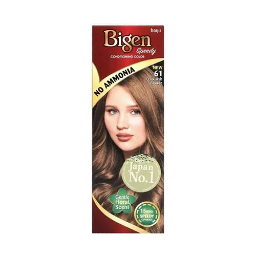 Bigen Ammonia-Free Women's Hair Dye Dark Ash Blonde 61