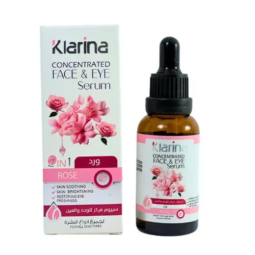 Clarina Concentrated Face & Eye Serum with Rose, 30ml