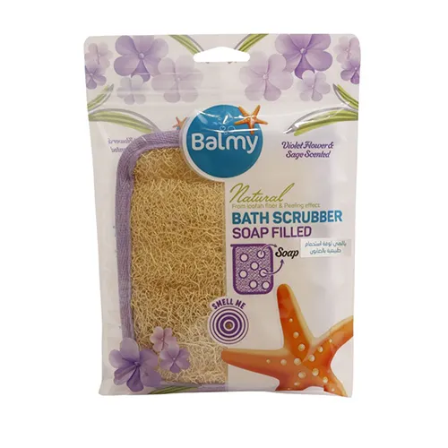 Natural Bath Loofah with Violet & Sage Scented Soap from Palmy, 72g