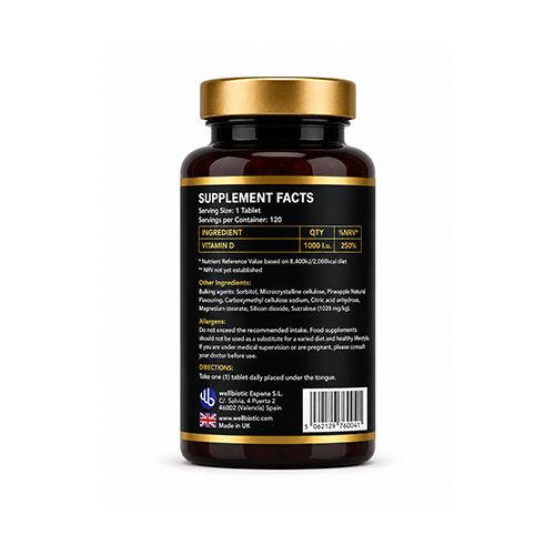 Well-D Vitamin D 1000 IU, 120 Chewable Tablets - Image 3