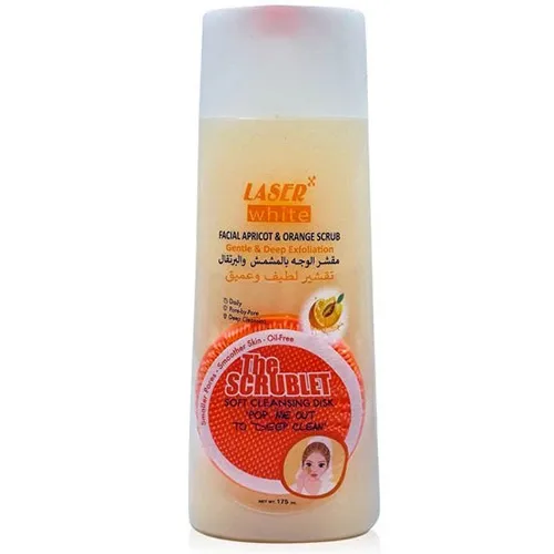 Laser White Exfoliating Face Wash Apricot & Orange for Women, 175 ml
