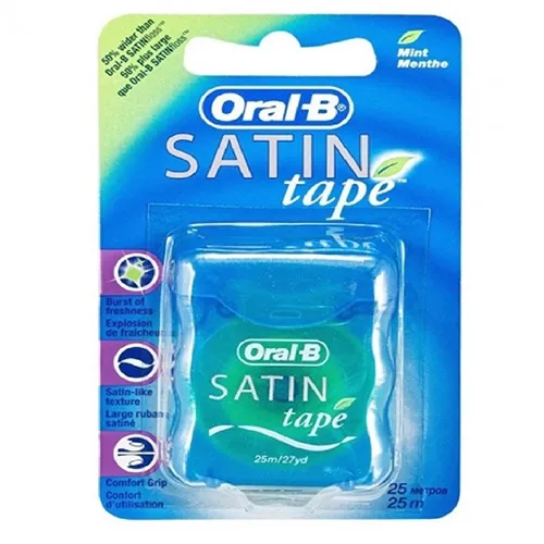 Oral-B Dental Floss Satin Floss Green With Mint , 25m